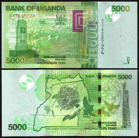 Уганда / Uganda 5000 shillings 2013 Pick 51 UNC Полтава