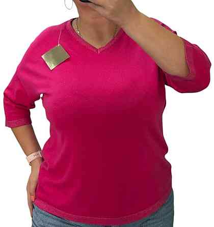 Женская базовая повседневная кофта американка хлопок, кашемир Малина Одесса