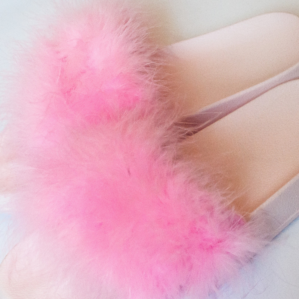 Шльопанці жіночі рожеві Пухнастики Вуличні PaGo Одеса - фото 6