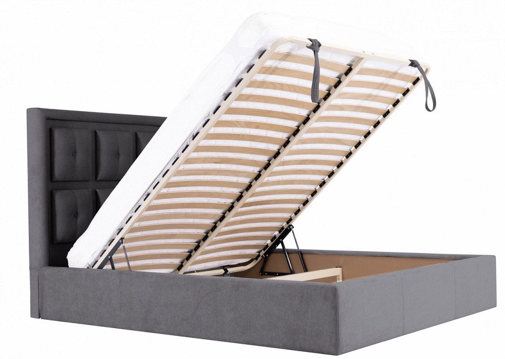 Ліжко Windsor Comfort 140 х 190 см Місті Dark Grey З підйомним механізмом та нішою для білизни Темно-сірий Дніпро - фото 8