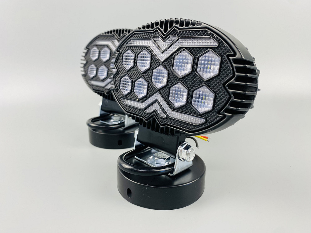 Фара LED кругла 15led chip 9-80V алюмінієвий корпус, кріплення, повітряний клапан Мукачево - фото 2