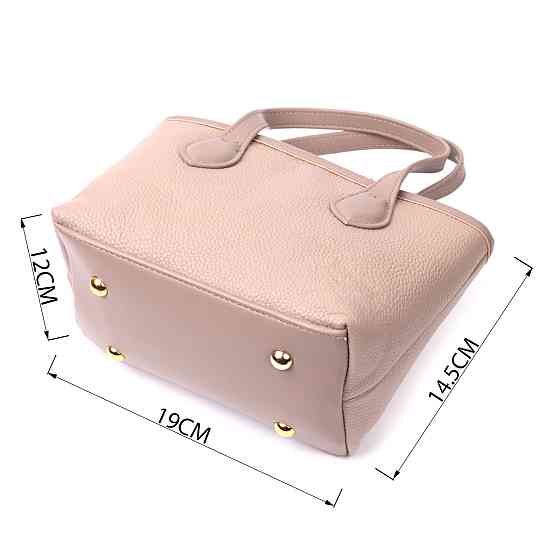 Женская сумка с двумя ручками из натуральной кожи Vintage 22283 Бежевая Киев