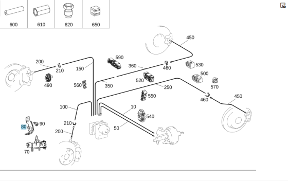 Mercedes-Benz  A2464210394 Кронштейн передньої гальмівної трубки на лівому лонжероні CLA Shooting Brake X117 CLA C117 GLA X156 A-class W176 B-class W2 Одеса