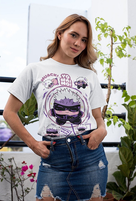 Футболка для мальчика аниме Аниме Гаминг Саторо Годжо оверсайз (рост от 165 до 180 ) Черний AnimeJ0467m Днепр - изображение 2