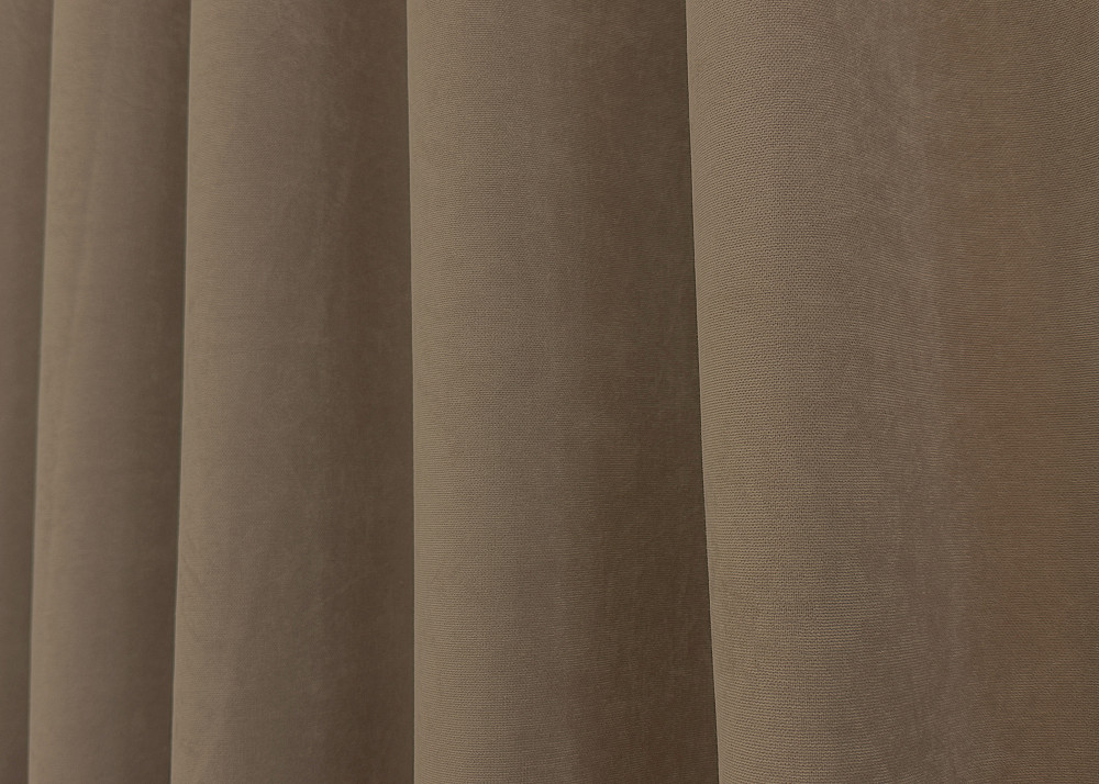 Комплект готових штор VR-Textil Мікровелюр Petek YL № 1799ш Какао 200х295 см 2 шт (32-114) Київ - фото 7