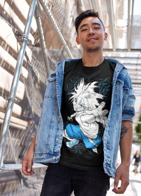 Футболка для хлопчика з аніме принтом Кіллуа Гон Хісока Хунтер оверсайз (зріст від 165 до 180) Чорний AnimeJ1131m Дніпро - фото 1