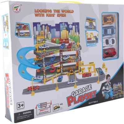 Ігровий набір Playset складний паркінг в комплекті з 4 машинками GARAGE (3858894672479) Вінниця