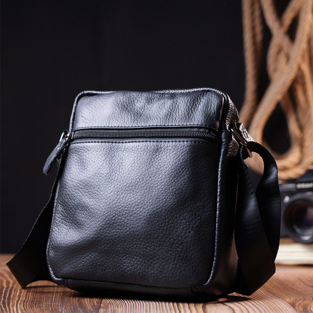 Сумка мужская Vintage 20678 кожаная Черный Киев - изображение 2