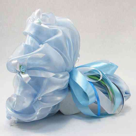 Букет из мягких игрушек 11 мишек 5285IT небесно-голубой Винница