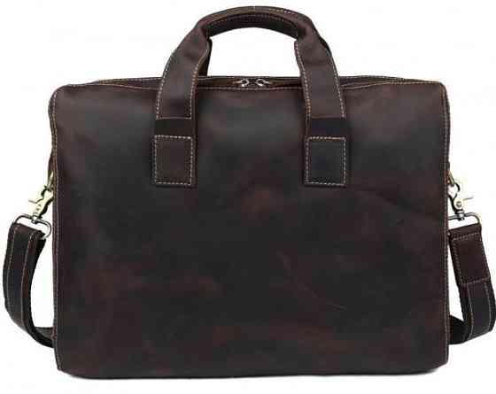 Сумка Vintage 14567 из винтажной кожи Коричневая Киев