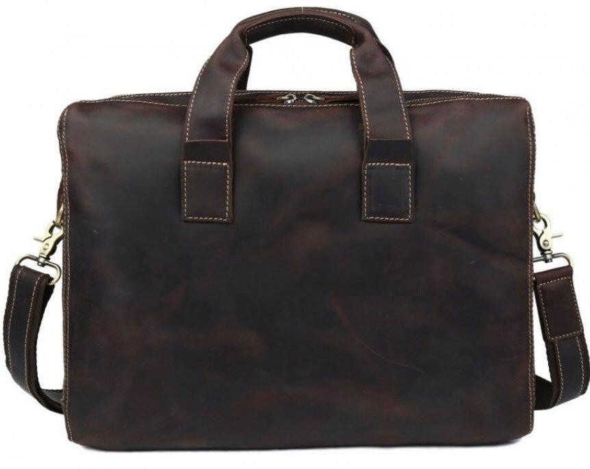 Сумка Vintage 14567 из винтажной кожи Коричневая Киев - изображение 2