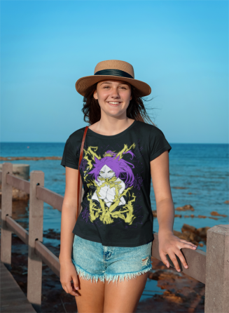 Футболка з аніме принтом Бліч оверсайз (S/M/L) Чорний AnimeJ0747 Дніпро