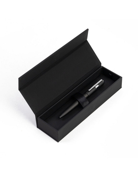 Кулькова ручка Hugo Boss Gear Pinstripe Black/Chrome Ровно - изображение 4