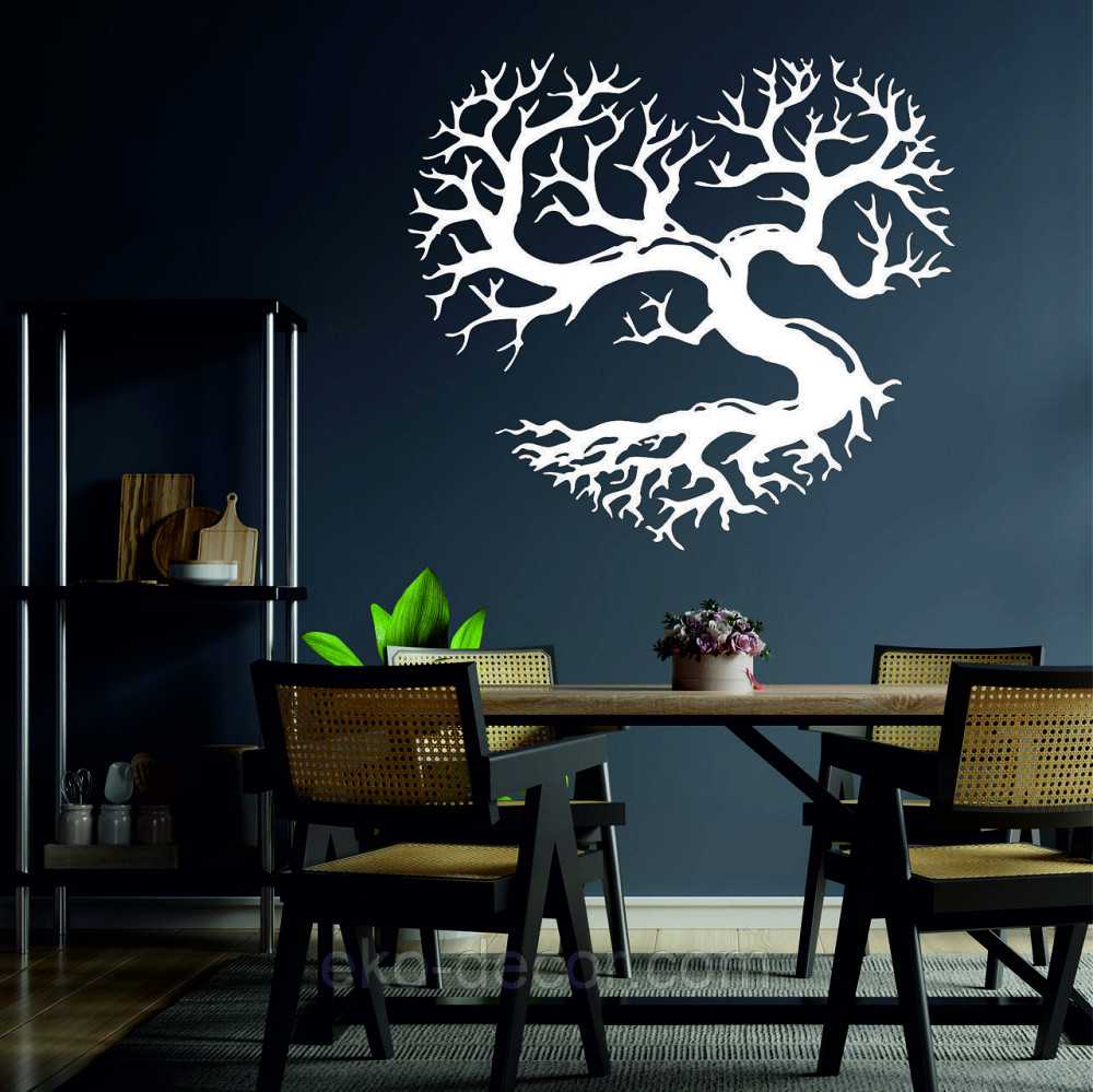 Декоративное настенное Панно «Дерево сердце» Декор на стену 50*45 см, Белый Киев - изображение 2