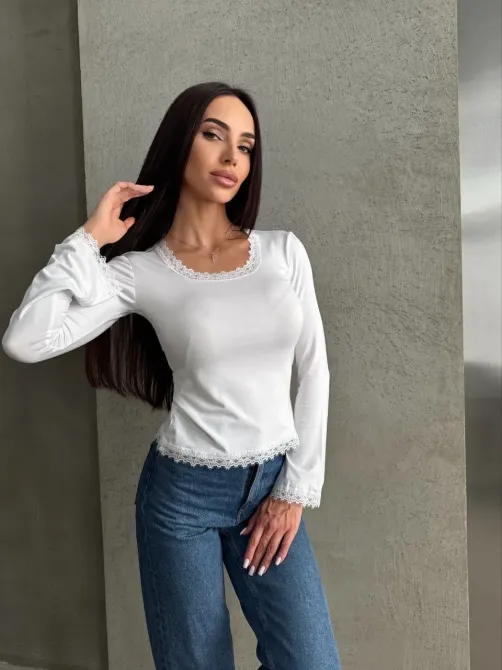 Женская блуза с кружевом Одесса - изображение 10