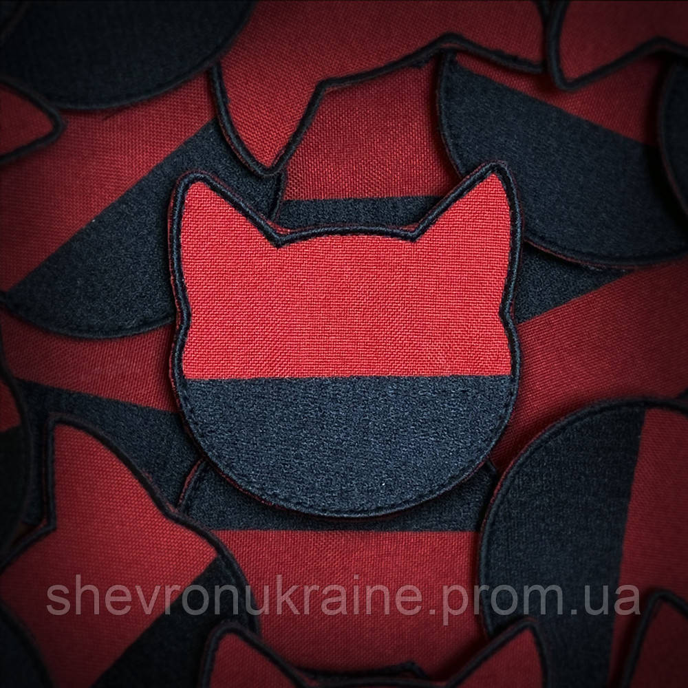 Шеврон КОТИК УПА (Форма контурная. На липучке) Размер 6.7x6.7см Киев - изображение 1