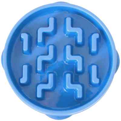 Посуд для собак Outward Hound Миска-лабіринт Fun Feeder Тетріс середня блакитна (0700603678308) Вінниця