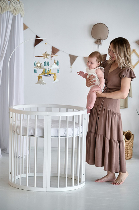 Дитячий музичний мобіль на ліжечко для немовлят WooolyWool «Мрія» з 35 мелодіями Київ - фото 6