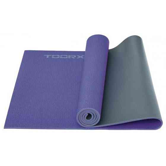 Килимок спортивний Toorx Yoga PVC 173 х 60 х 0,6 см для йоги та фітнесу Viola/Antracite (MAT-177) Київ