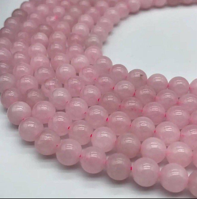Бусины из розового кварца 6 мм – набор 60 шт Киев - изображение 3