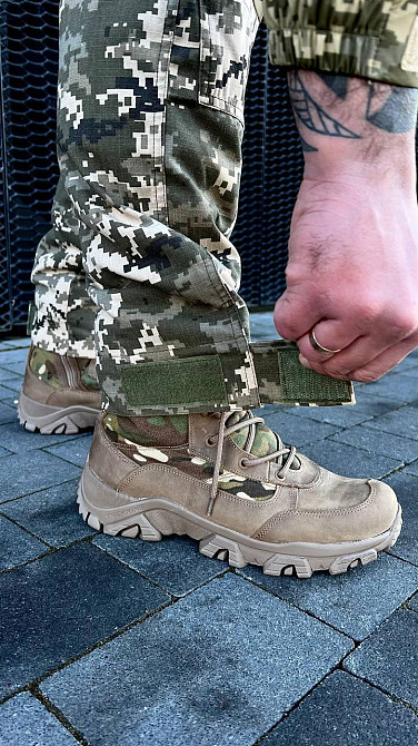 Військові зимові пікселі штани з наколінниками Штурмові зимові тактичні міцні штани піксель усі розміри Львів - фото 5