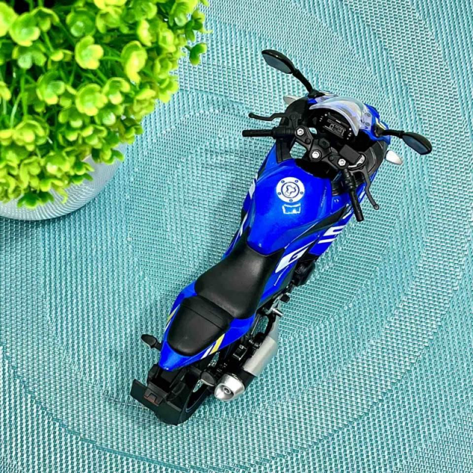 Мотоцикл металопластиковий звуки підсвічування гумові шини рухомі елементи 1:12 Синій (BG 69-325) Чернігів - фото 2