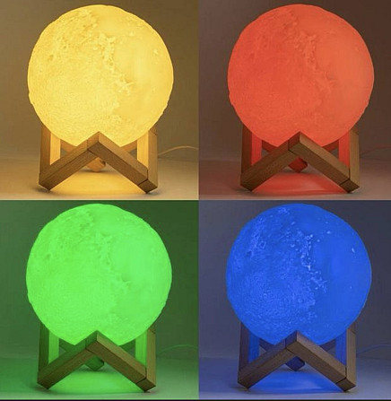 Настільний світильник акумуляторний 3D Moon Lamp ART-0164/18 см (36) Київ - фото 2
