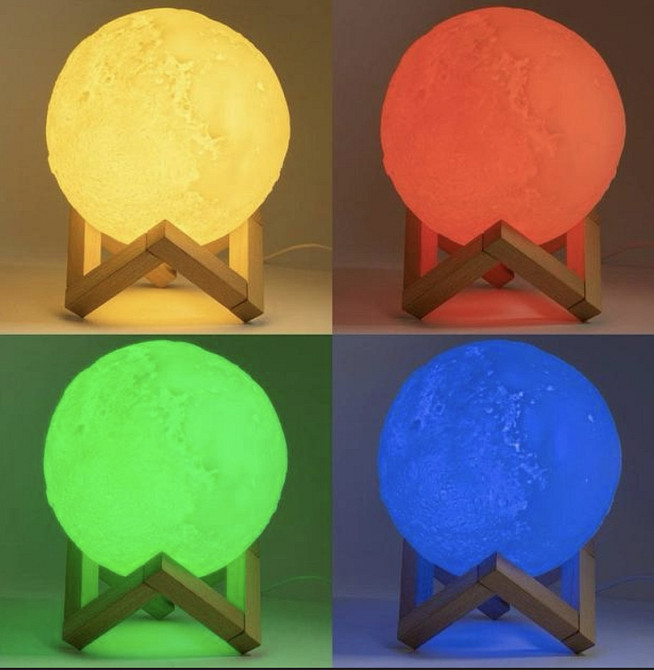 Настільний світильник акумуляторний 3D Moon Lamp ART-0164/18 см (36) Одеса - фото 2