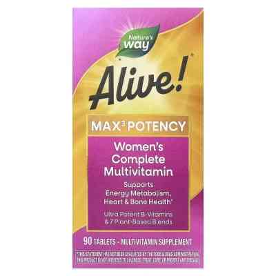 Мультивитамин Nature's Way Мультивитамины для женщин, Alive! Max3 Potency, Women''s Complete Multivitamin (NWY-15543) Винница