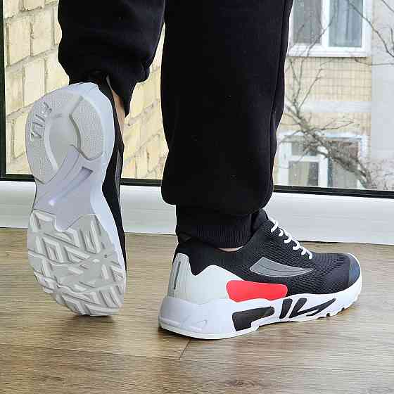 Кросівки FILA Чорні Чоловічі Філа Тканинні Літні для бігу (розміри: 41,42,43,44,45) Дніпро