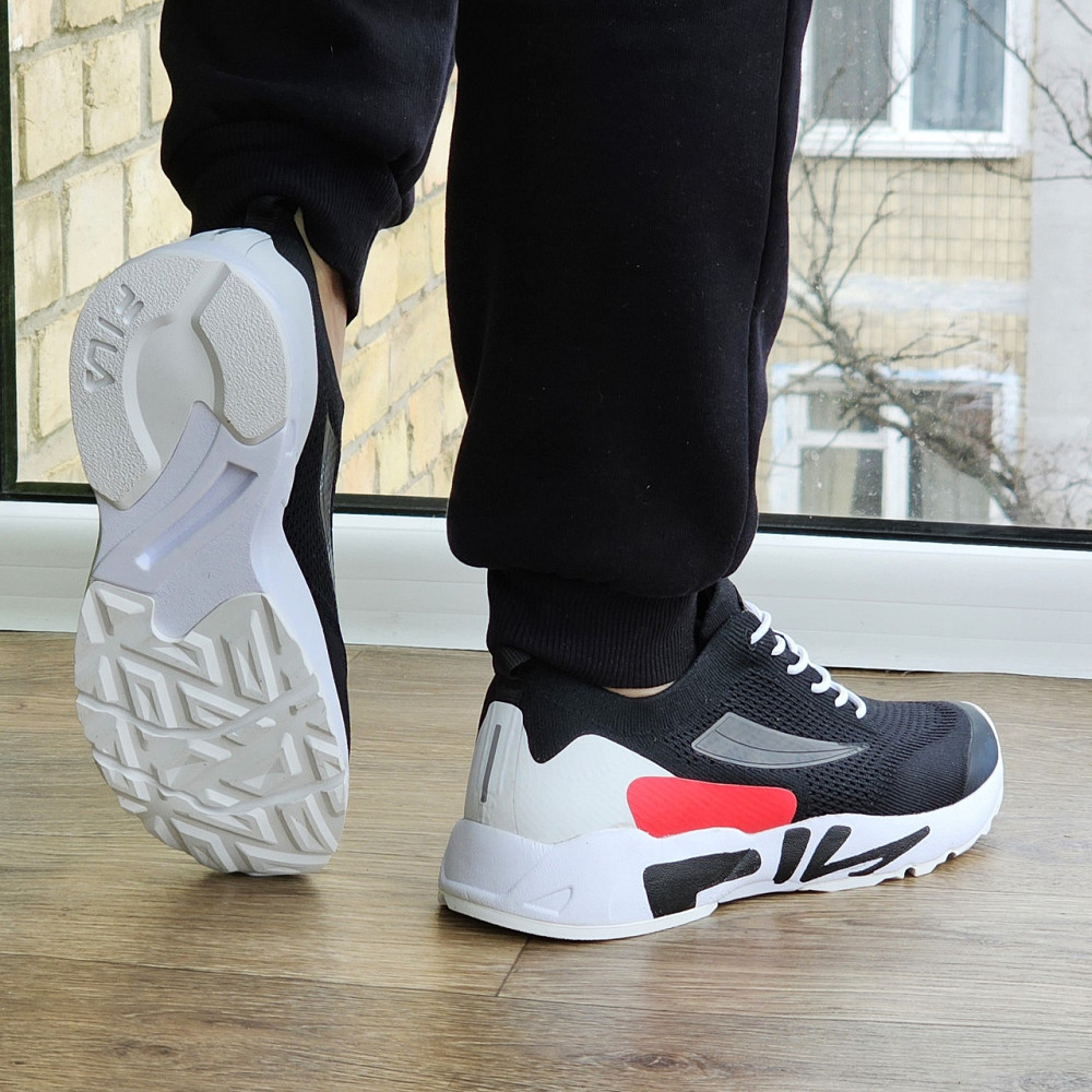 Кросівки FILA Чорні Чоловічі Філа Тканинні Літні для бігу (розміри: 41,42,43,44,45) Дніпро - фото 4
