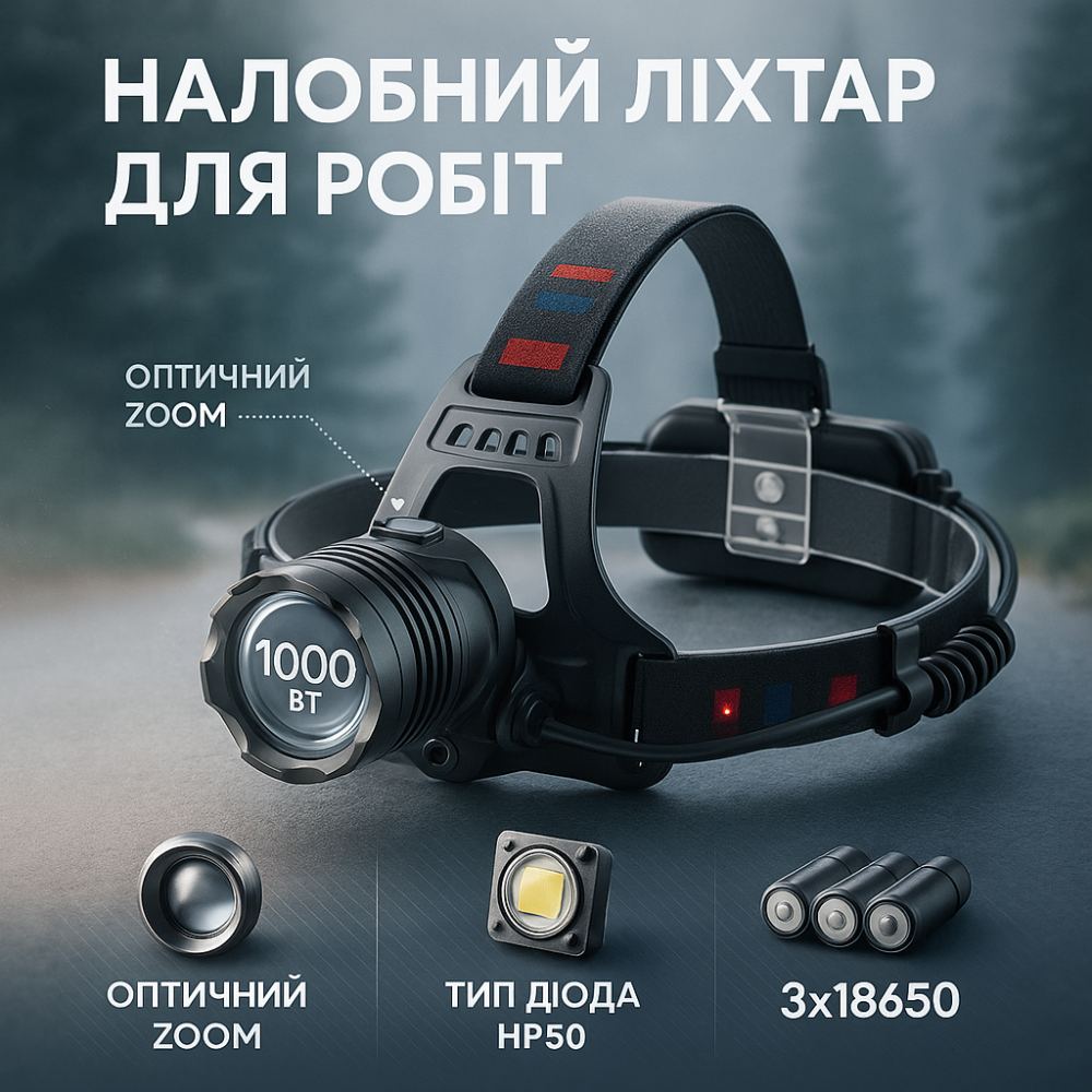 Надійний налобний ліхтар X-Balong XQ-219-HP50, Ліхтарик налобний потужний Led headlamp ліхтар CG-77 Львів - фото 15