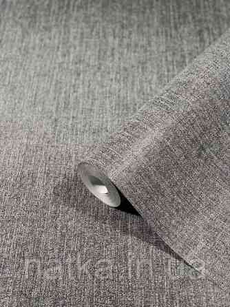 Обои виниловые на флизелине Marburg 31815 New modern однотонные черные с серым под мешковину Киев