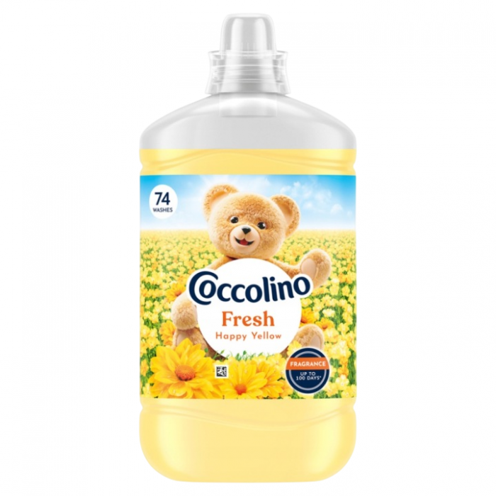 Кондиціонер для білизни Coccolino Happy Yellow 1.702 л (74 прання) Гостомель - изображение 1
