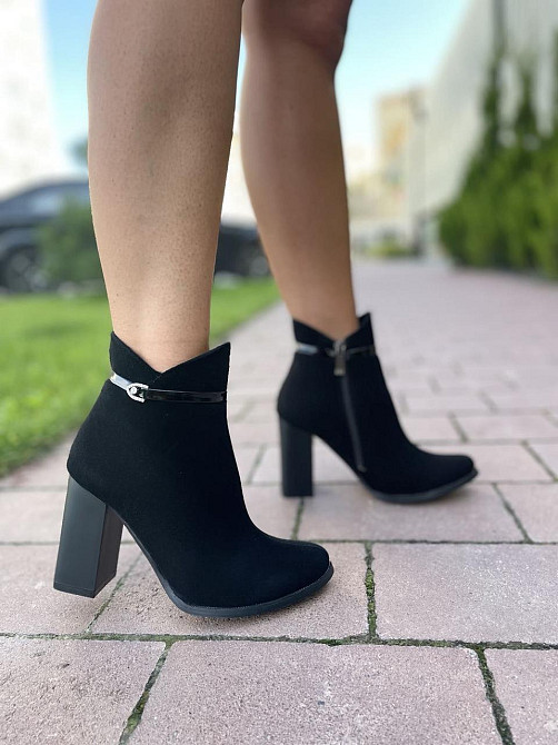 Жіночі черевики VESNA чорні натуральна замша высота 11 см подъем 9 см размер 39 (2525) Коломыя - изображение 2