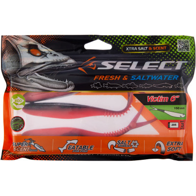 Силікон рибальський Select Victim V-Tail 6" 205 (3 шт/уп) (1870.74.54) Вінниця - фото 2