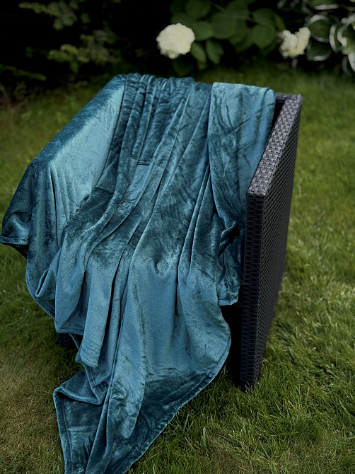 Ecotton Плед Ecotton 150х220 см із мікрофібри Well Soft Atlantic атлантичний синьо-зелений Коломыя - изображение 3