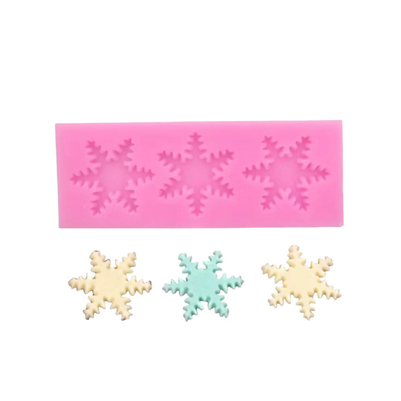 Молд новогодний Снежинки 43 на 108 мм розовый Киев - изображение 1