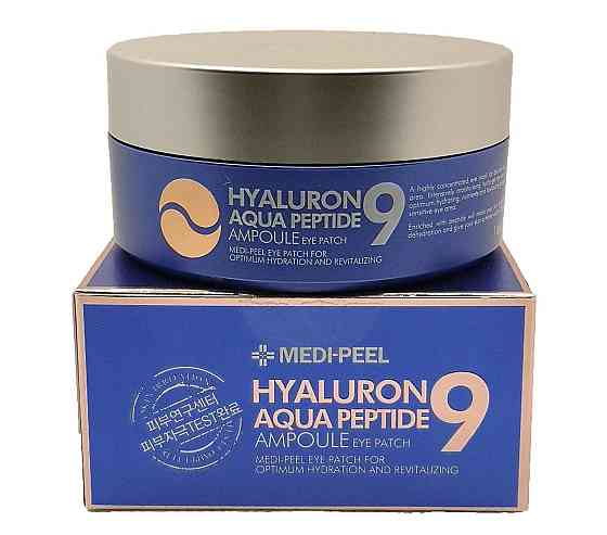 Патчи для глубокого увлажнения с пептидным комплексом Hyaluron Aqua Peptide 9 Ampoule Eye Patch Medi Peel 60 шт Киев