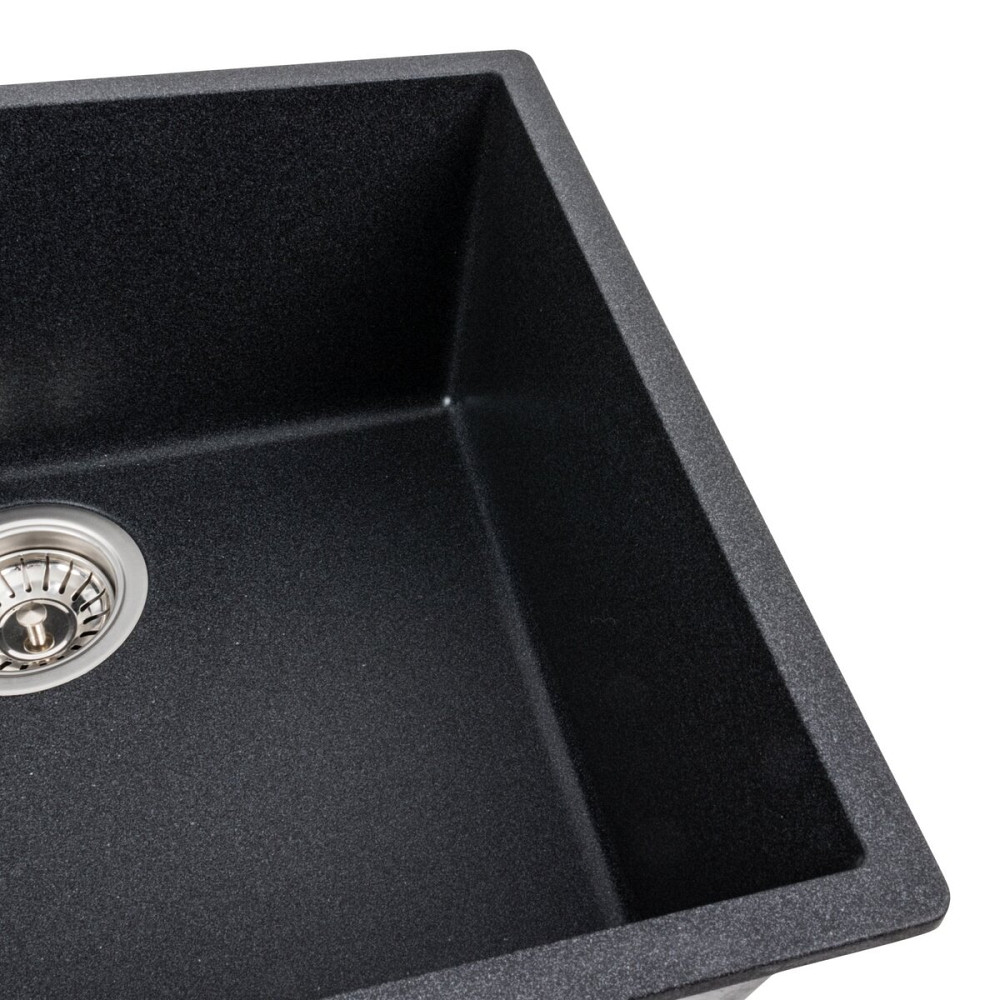 Гранітна мийка для кухні VALESO OASIS 5444 матова Карбон Коломия - фото 4