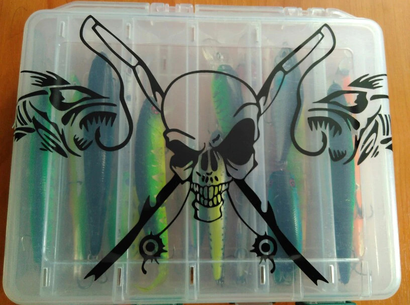 Наклейка на авто Рибальський череп Чорна, Біла Київ - фото 6