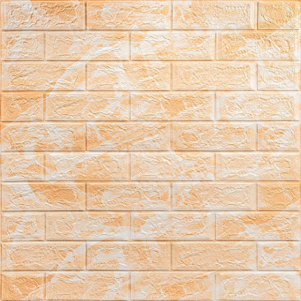 Декоративна 3D панель самоклейка 700х770х3мм Мармур жовтий (062-3) SW-00000694 Київ - фото 1