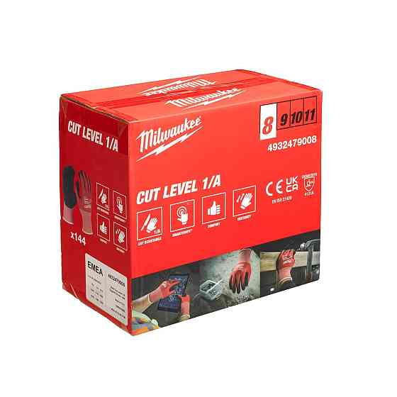 Рукавиці MILWAUKEE, з опором порізам 3/C рівня, розмір 10/XL, (144шт) Одеса