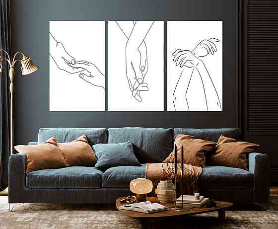 Модульная картина в гостиную / спальню   Закохані    ART-199_3A Киев