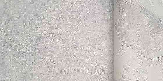 Шпалери вінілові на флізеліні Grandeco Time метрові під штукатурку під замш світло-сірі білі Київ