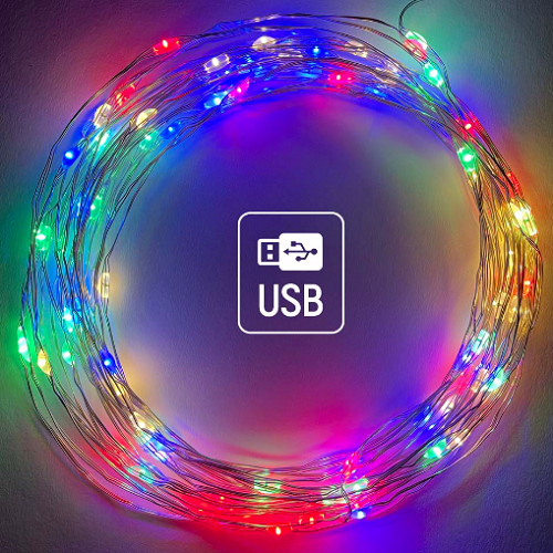 Світлодіодна гірлянда роса 100 Led 10м 8 режимів різнокольорова USB CW-G-100L10NUMC ColorWay Житомир - изображение 5