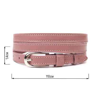 Ремень Grande Pelle Женский из натуральной кожи Розовый (21441) Винница