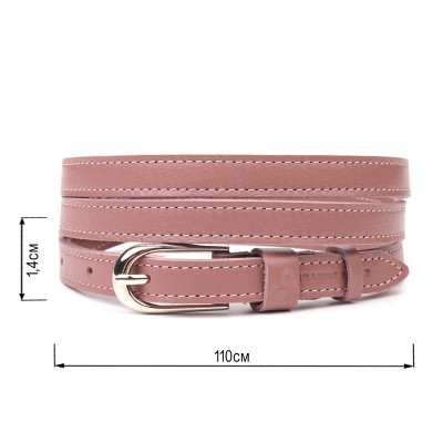 Ремінь Grande Pelle Жіночий з натуральної шкіри Рожевий (21441) Вінниця - фото 5