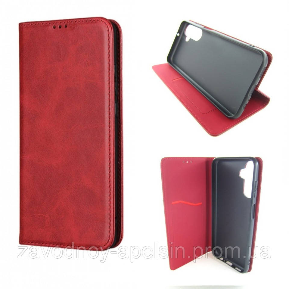 Чехол книжка Samsung M14 M145 M146 Кожаный (красный) Одесса - изображение 1
