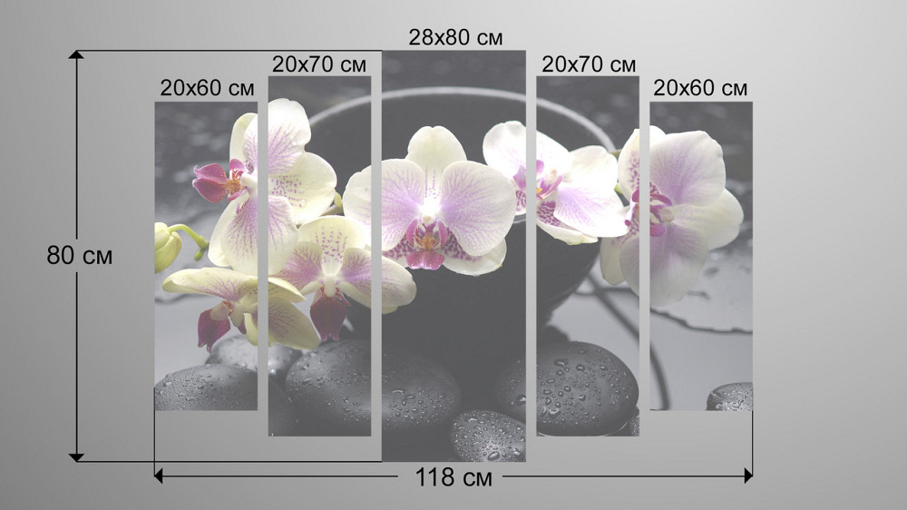 Модульная картина Орхидея Art-96_5 Киев - изображение 3